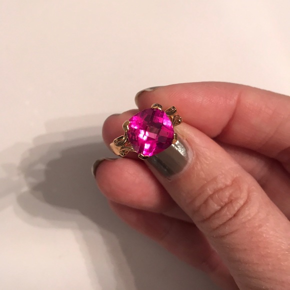 Ross Simons Pink rubellite earring, necklace, ring set - Picture 2 of 7